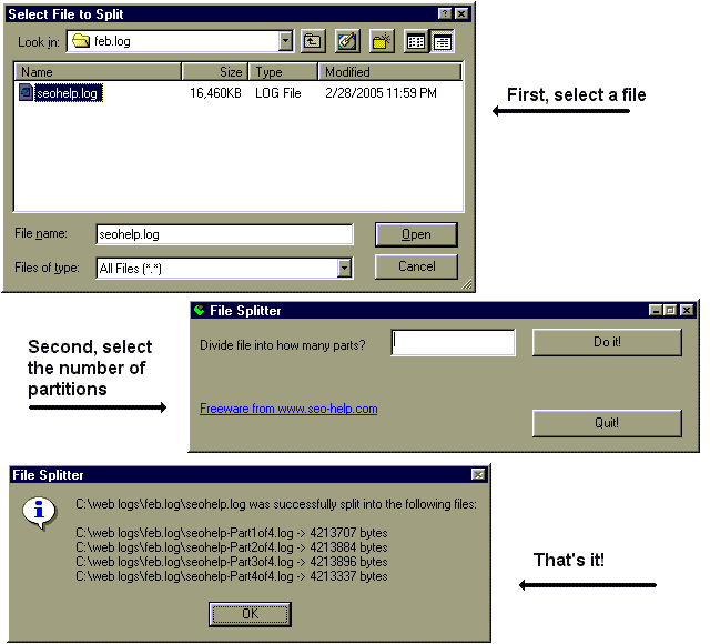 Free HTML Tool File Splitter