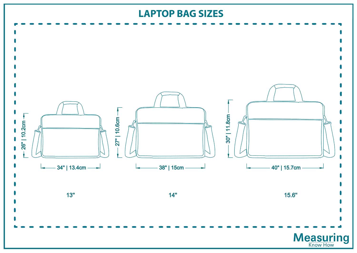 Laptop Bag Sizes & Size Chart (Solved) MeasuringKnowHow