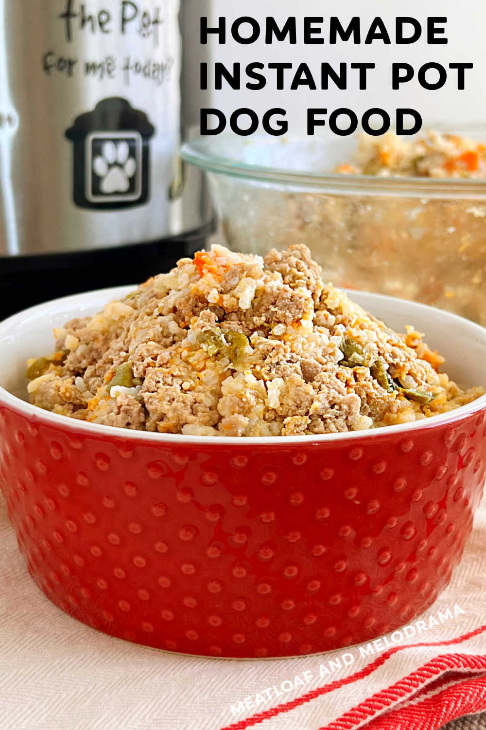 Homemade Instant Pot Dog Food Meatloaf and Melodrama