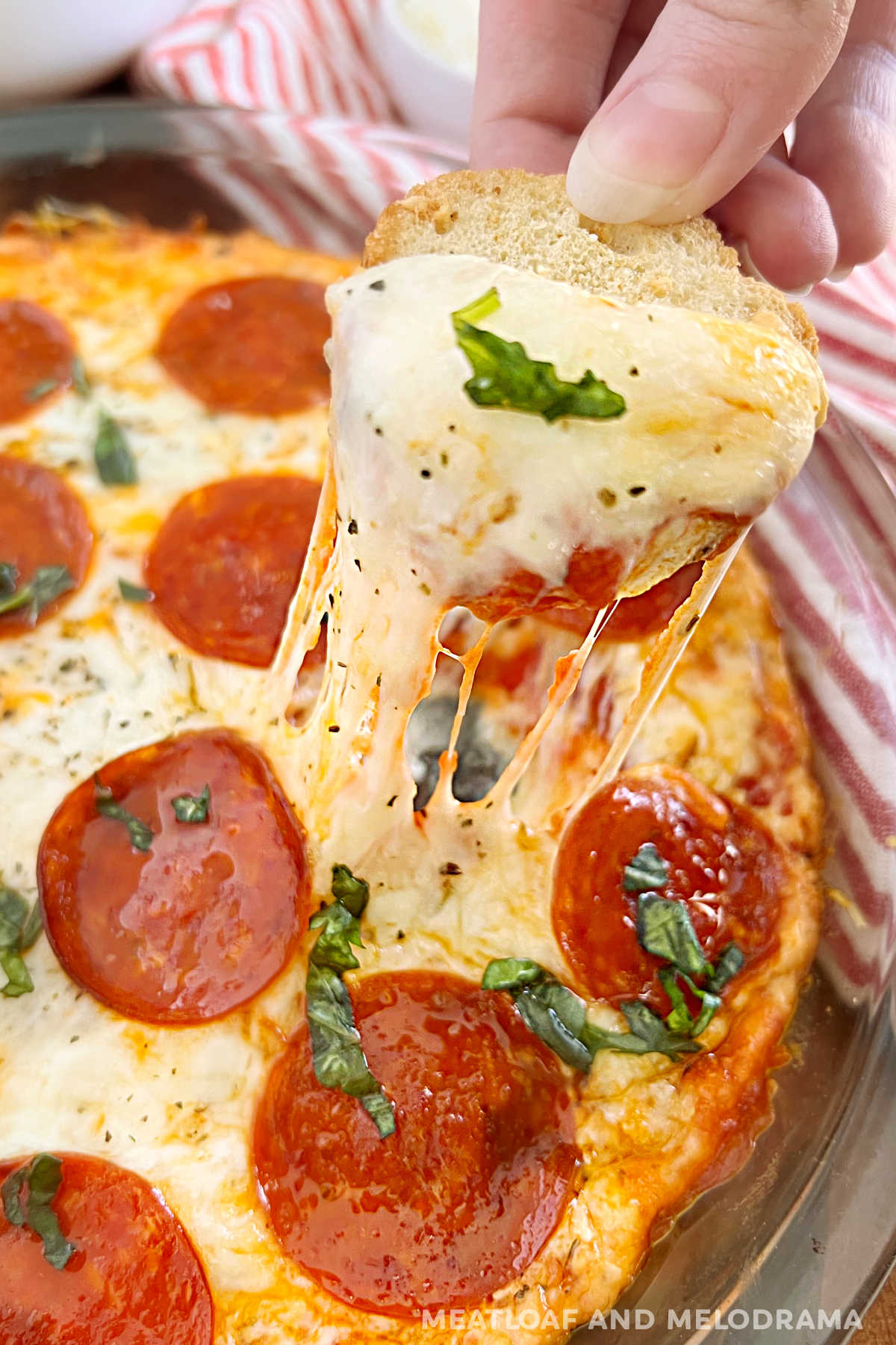 Pepperoni Pizza Dip (Easy Appetizer Recipe) Meatloaf and Melodrama