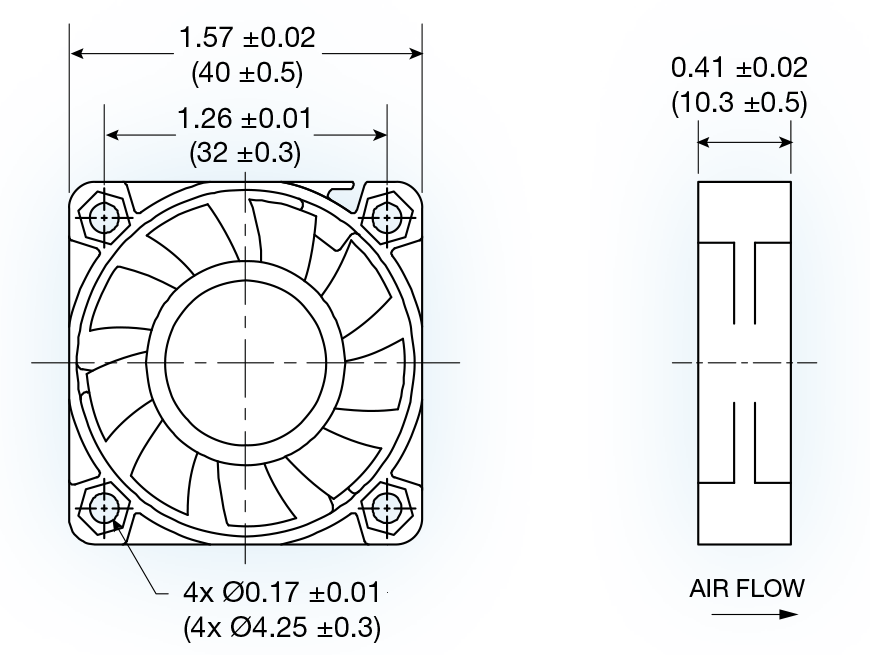 G4010 40mm DC Axial Fans Mechatronics