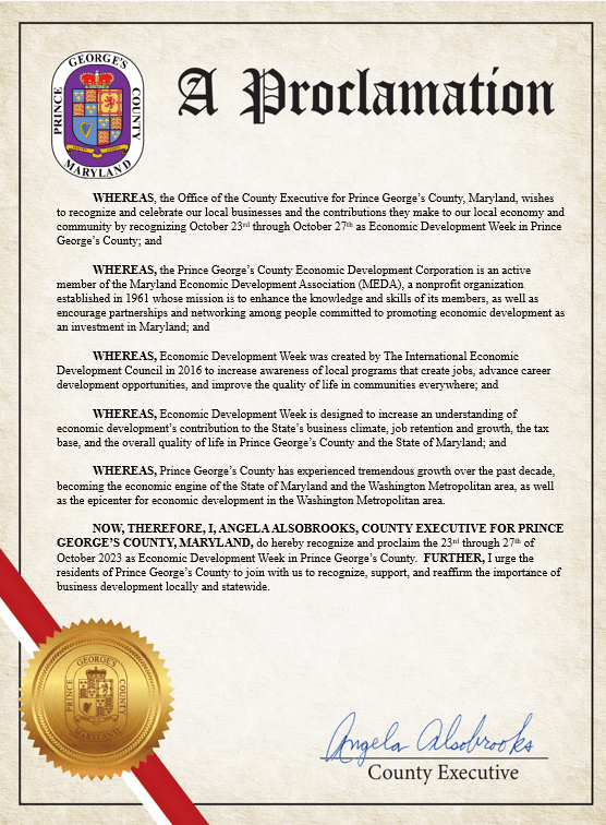 2023 Economic Development Week in Maryland Maryland Economic Development Association (MEDA)