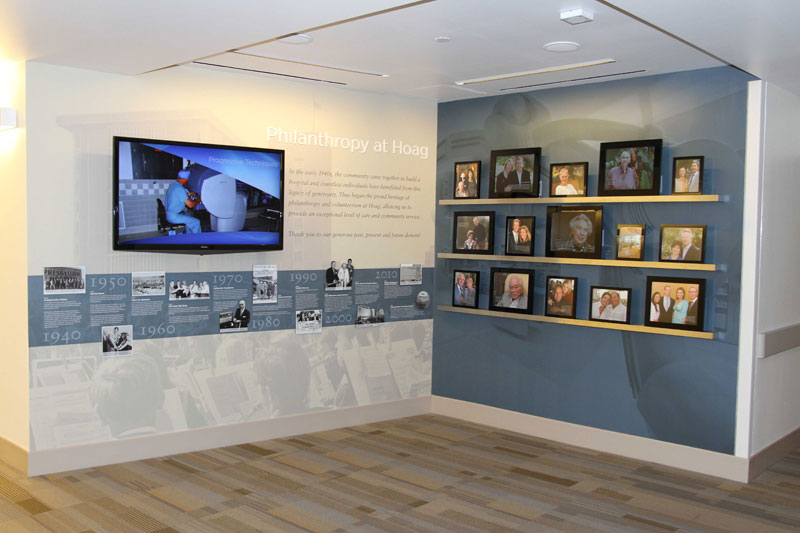 Hoag Hospital Donor Recognition Wall Associates in Media