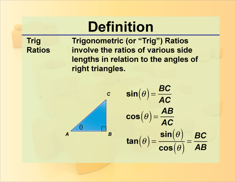Math Definitions Collection Trigonometry Media4Math