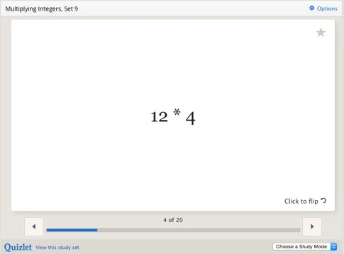 Quizlet Flash Cards: Counting Objects, Set 02 | Media4Math