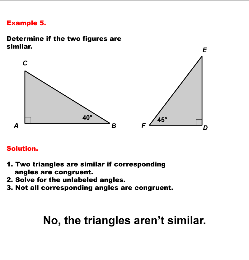Math ExampleGeometric ShapesAnalyzing Similar ShapesExample 6