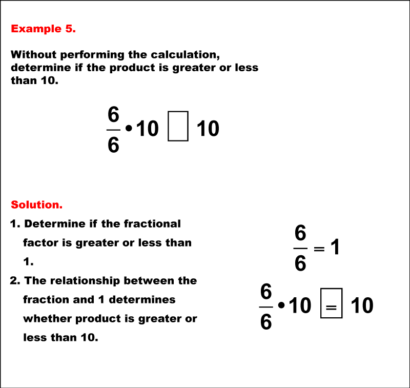 Math ExampleFraction Fraction Products Example