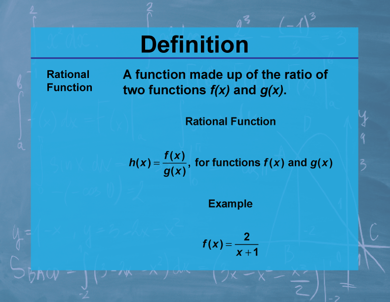 DefinitionCalculus TopicsRational Function Media4Math