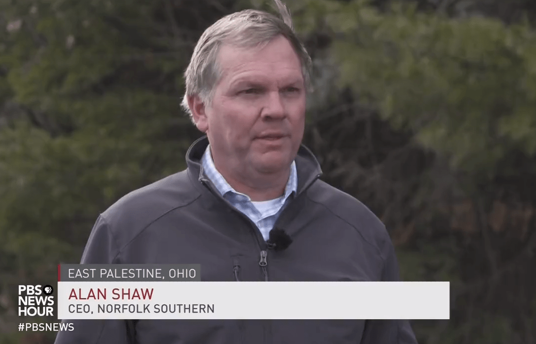 Norfolk Southern CEO Grilled By PBS About Train Derailment