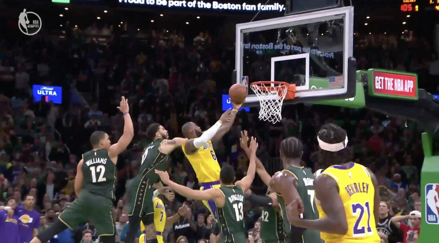 LeBron James once again sets wild NBA record despite Celtics