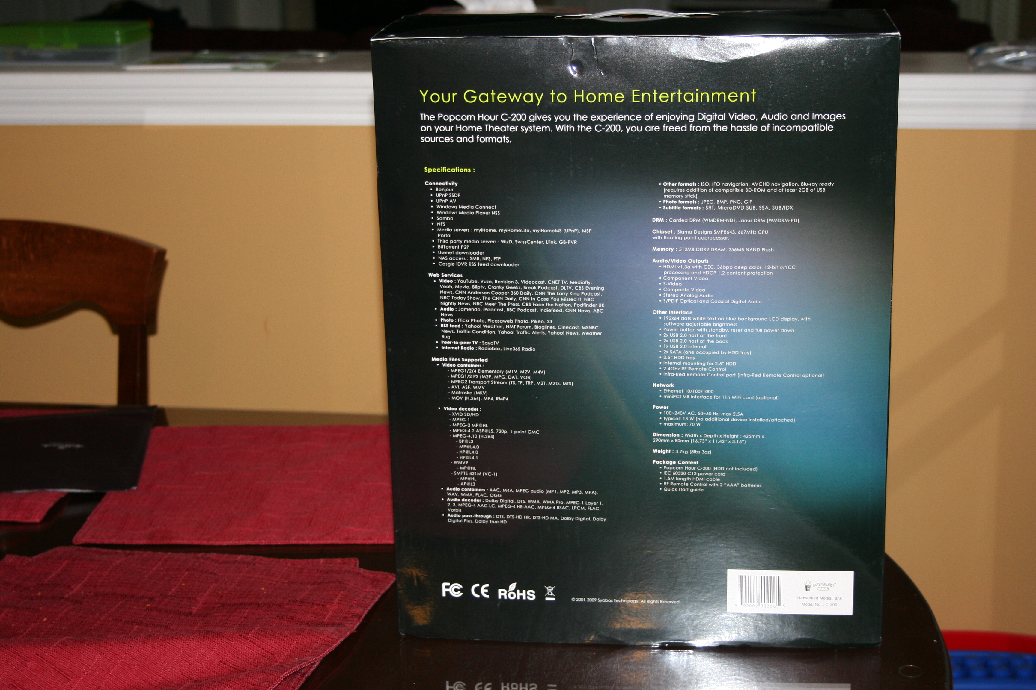 Popcorn Hour C200 Unboxing —