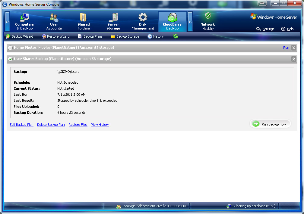 Review Cloudberry Online Backup 2.2 for Windows Home Server