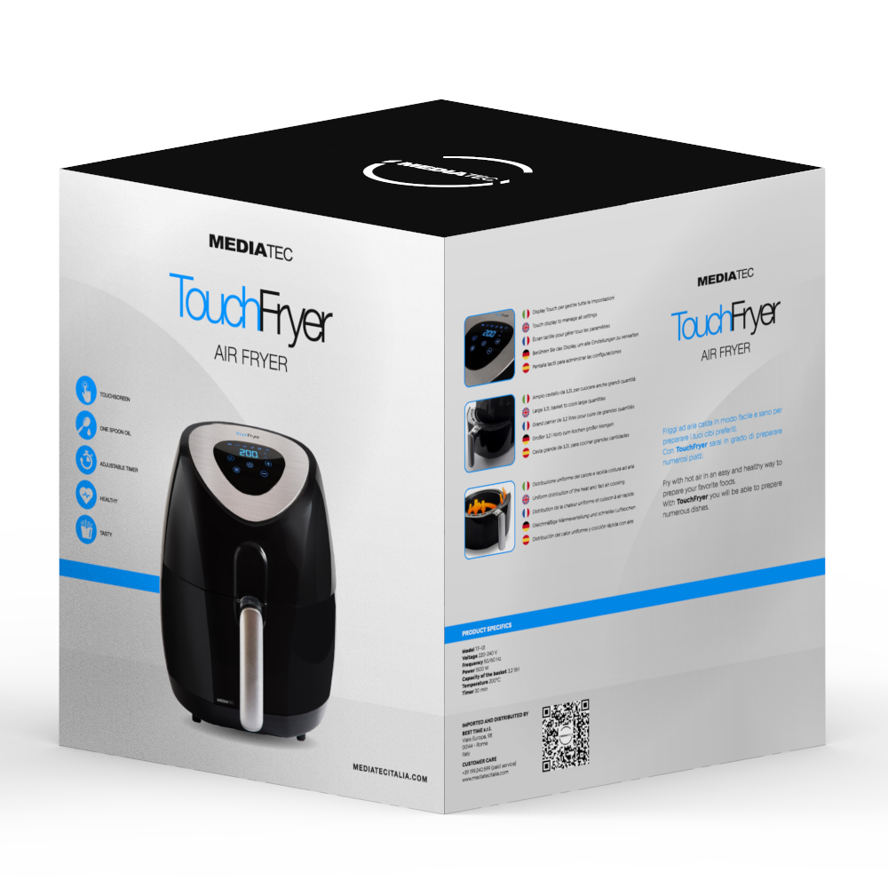 Mediatec Friggitrice ad Aria TouchFry Tf01 MediaTec