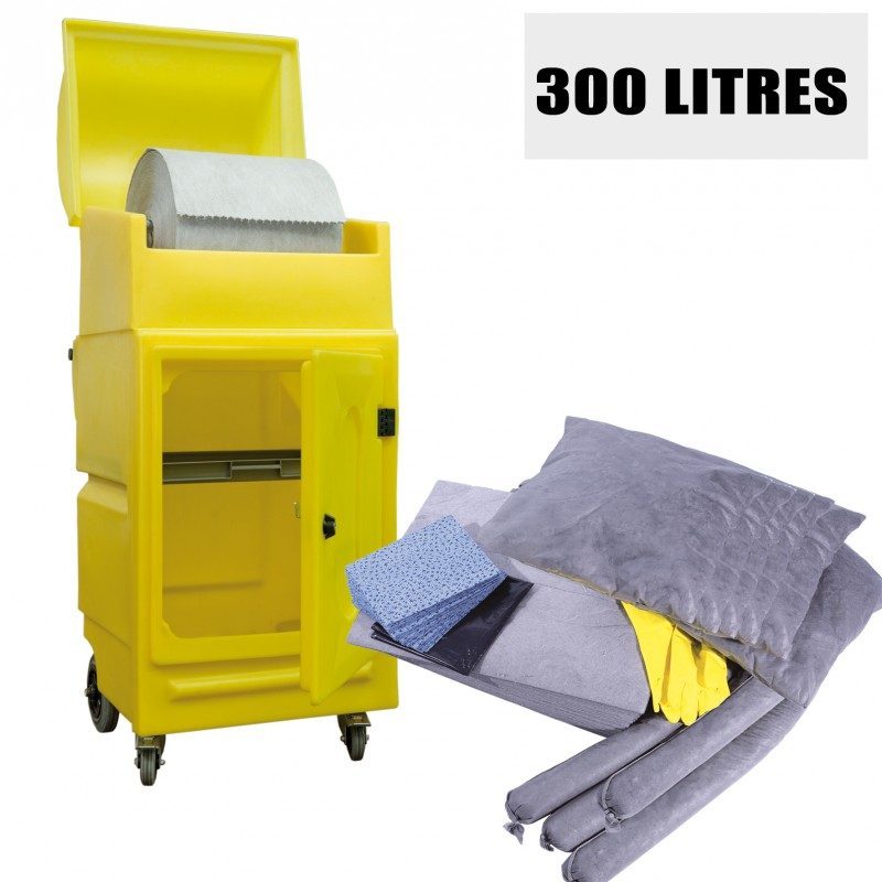 Kit antipollution de 300 litres pour intervention rapide Medisel