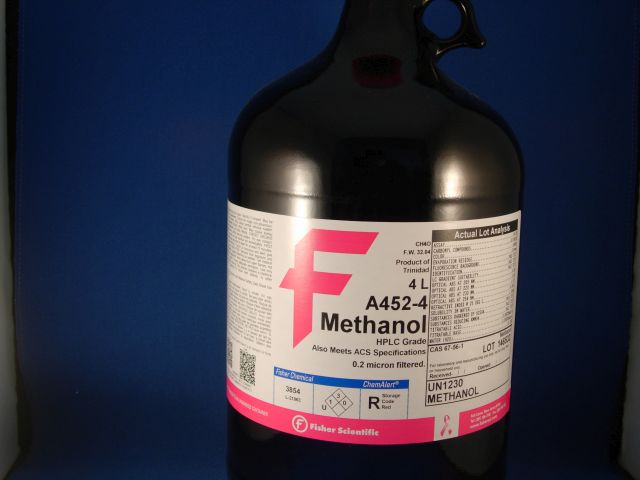 Methanol, HPLC Grade, 4L Medix ®, your online laboratory supply shop