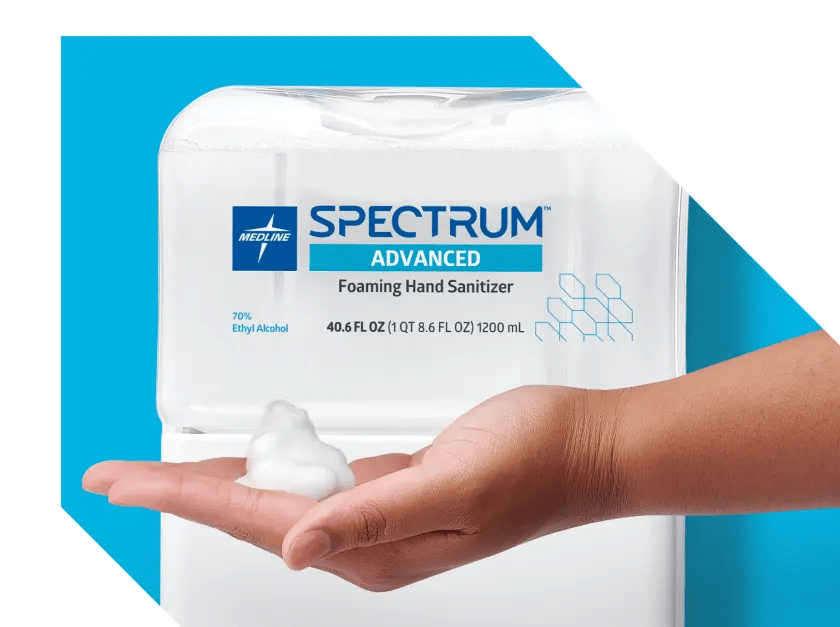 Our hand sanitizer dispenser? Simple as Spectrum Medline