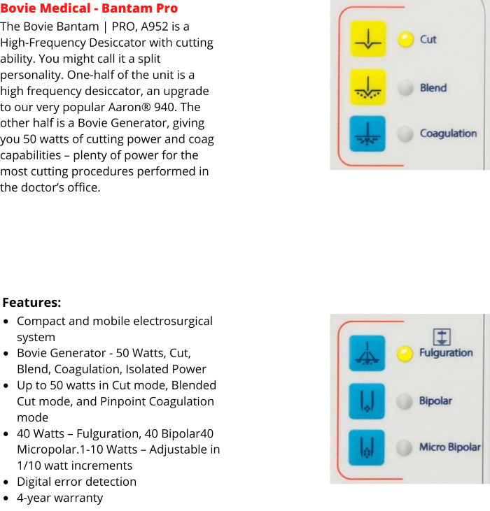 Bovie Medical Bovie Bantam PRO