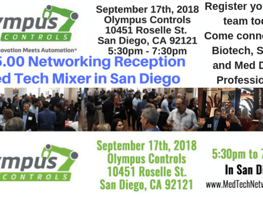 Great Med Tech Networking is Back In San Diego Sign up now for next