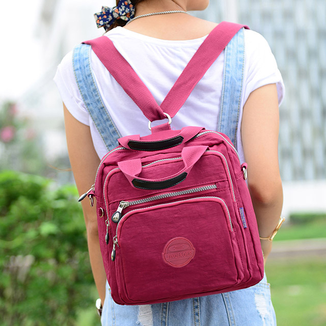 Convertible Waterproof Backpack Crossbody Tophandle Nylon Bag MT0054