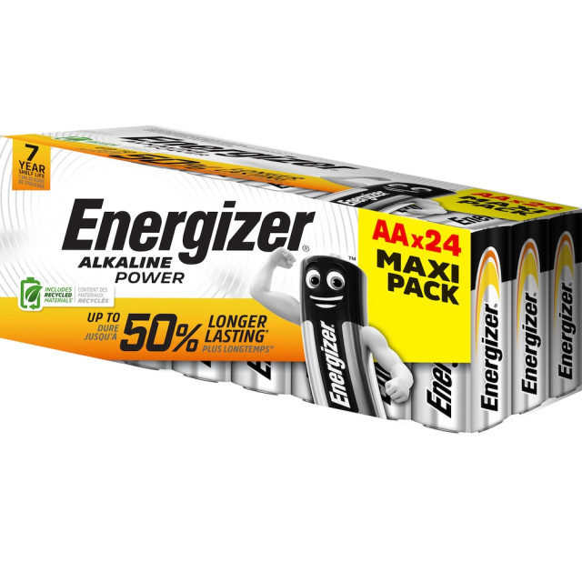 24 Piles AA LR6 Alcaline Power Family Pack 1.5V Energizer / MEGAPILES