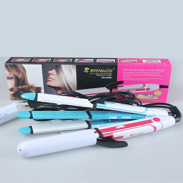 Shinon 4 In 1 Professional Hair Straightener, Curler And Crimper Price