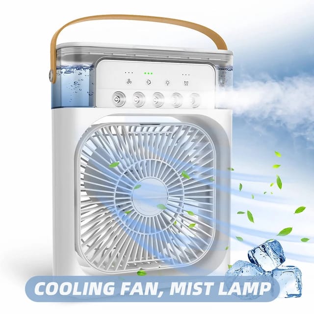 3 In 1 Air Humidifier Cooling Fan Water Mist Fun Humidification Fan