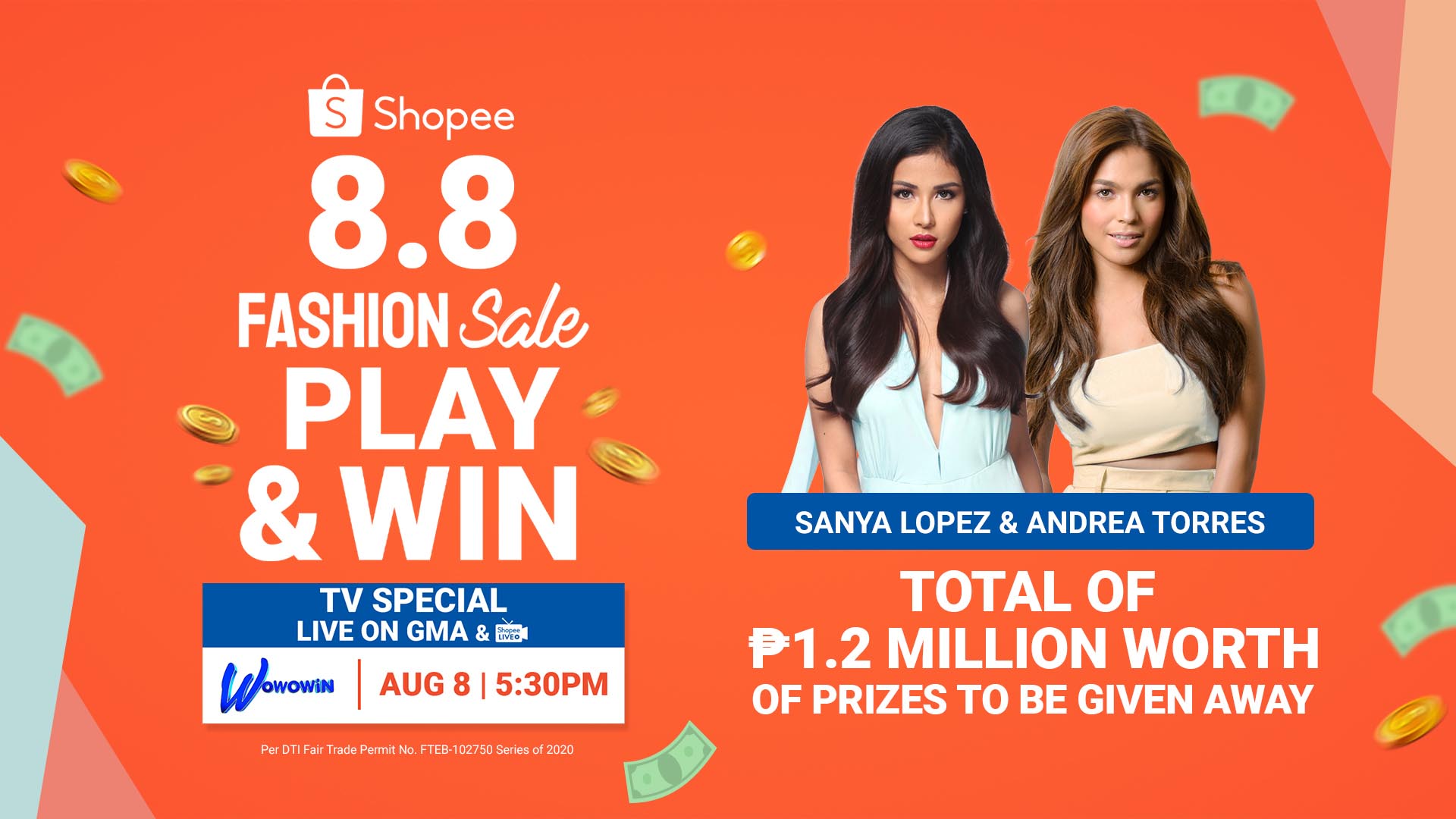 Catch the Shopee 8.8 Play & Win TV Special on Wowowin and