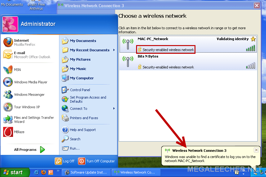 Solution to Windows XP inability of connecting to WPA and WPA2