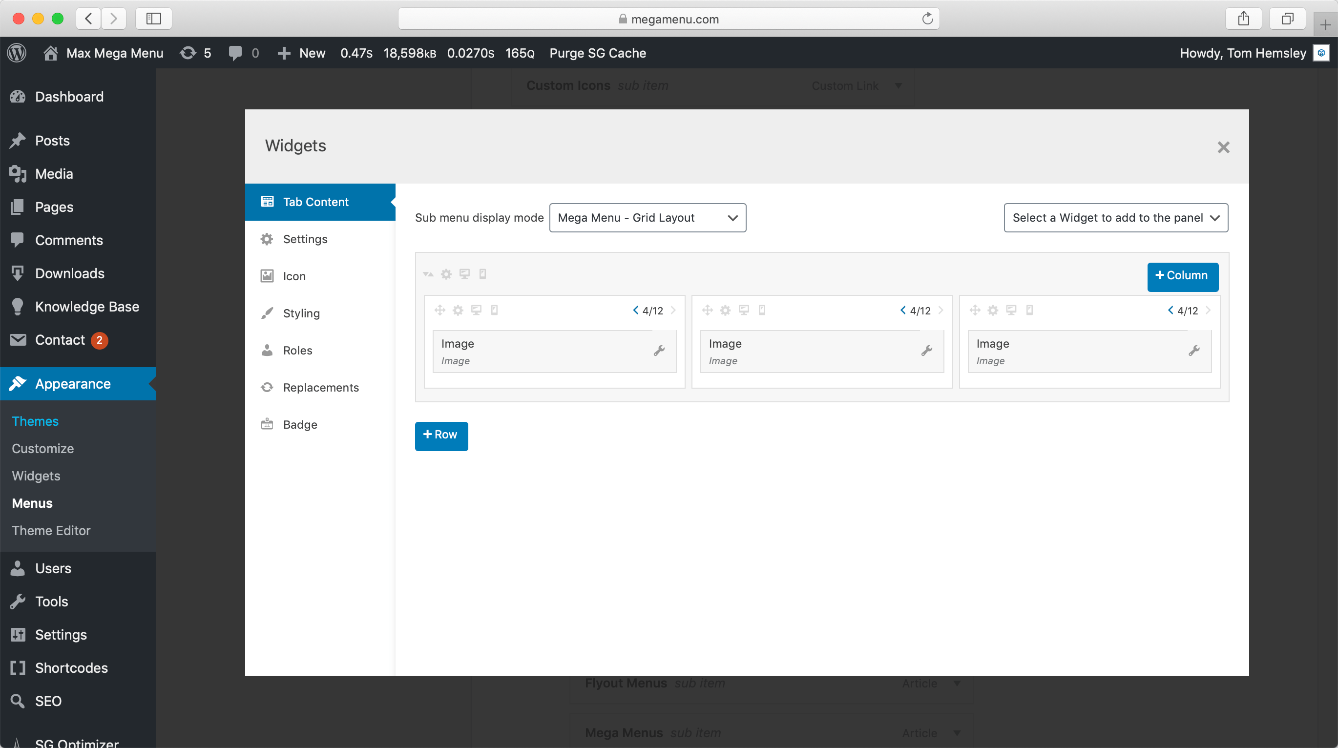 Tabbed Mega Menu Max Mega Menu