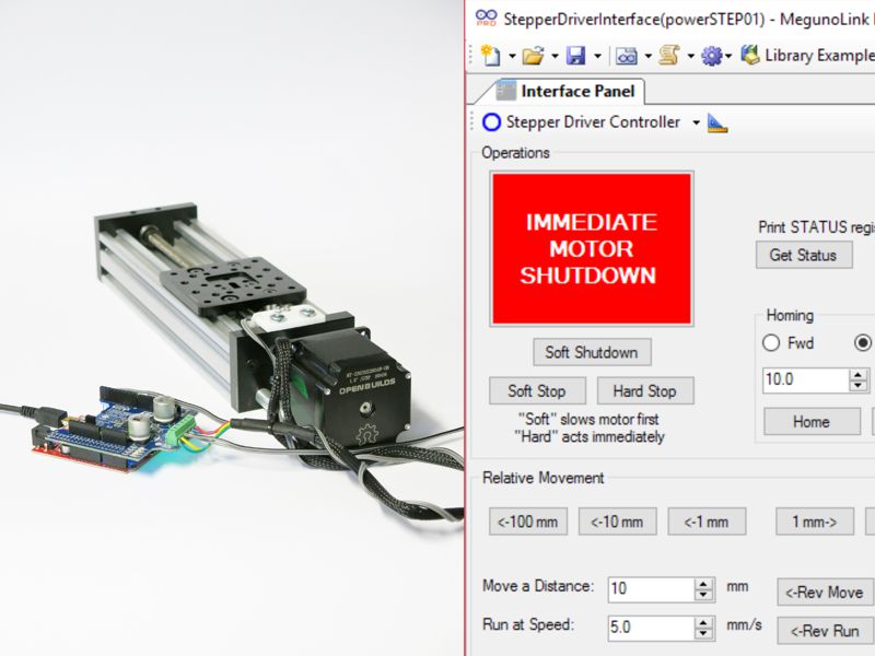 powerSTEP01 10A Stepper Driver Interface on Arduino Exclusive