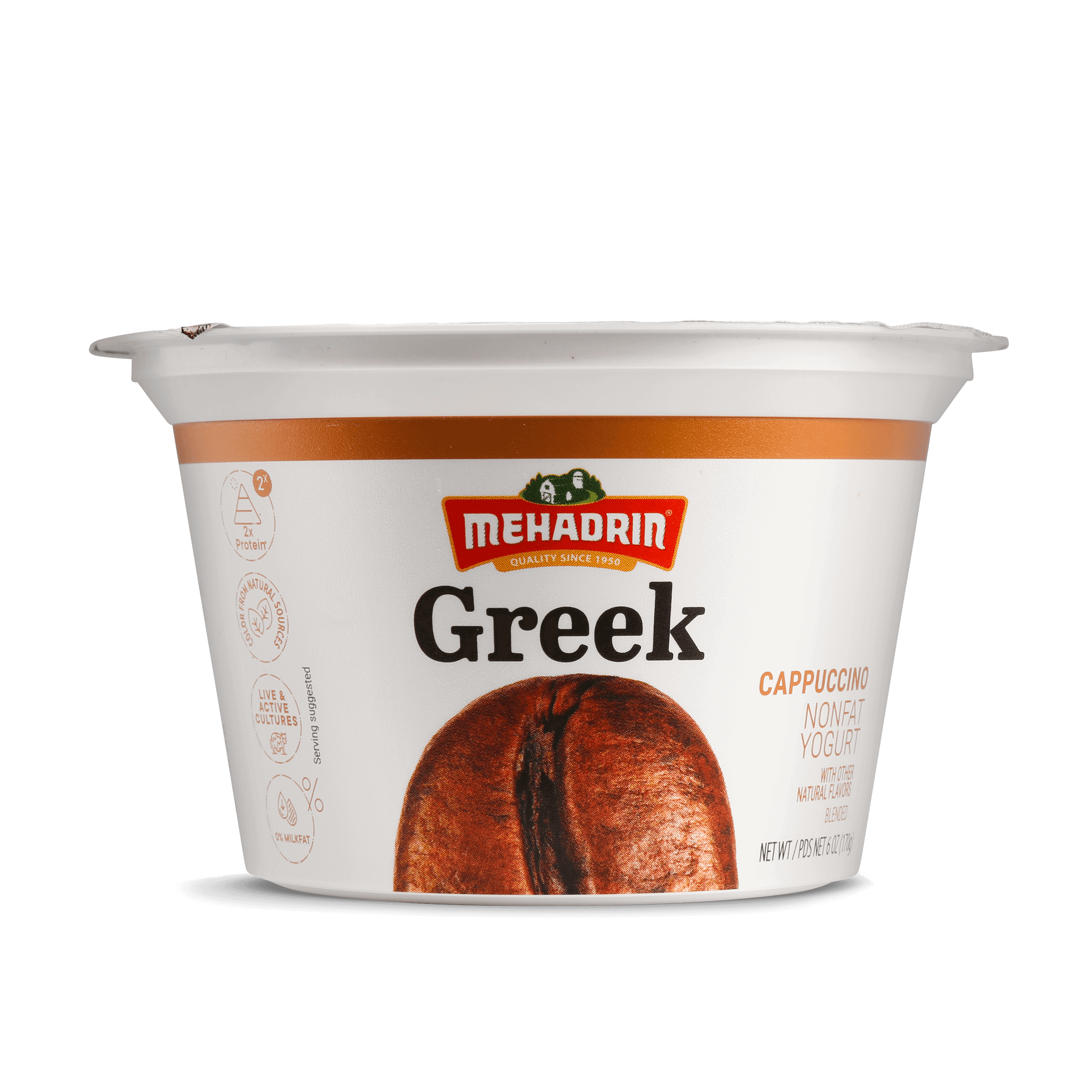 Cappuccino Greek Yogurt, 6 Oz. Mehadrin Dairy