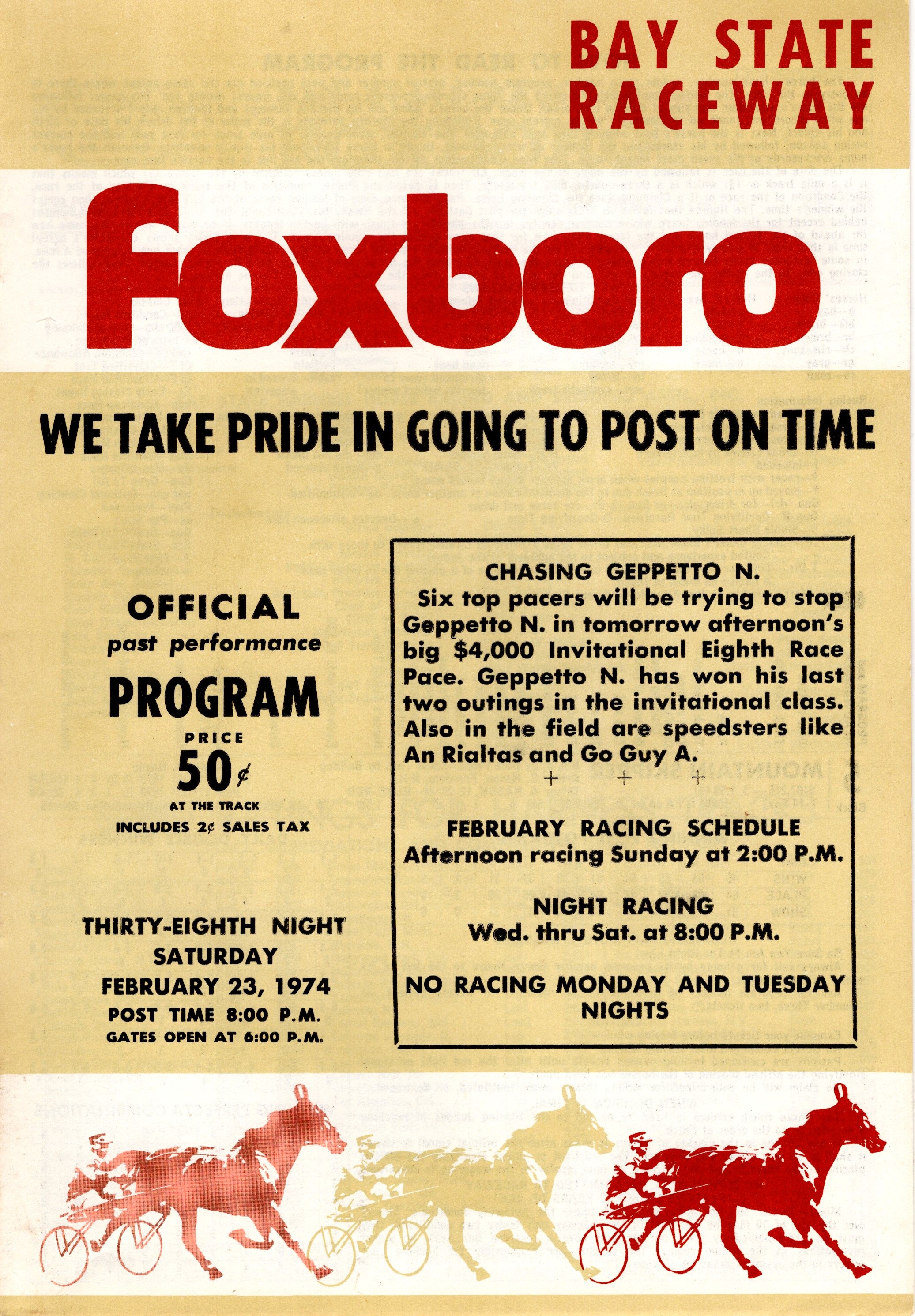 Foxboro Raceway Program Covers