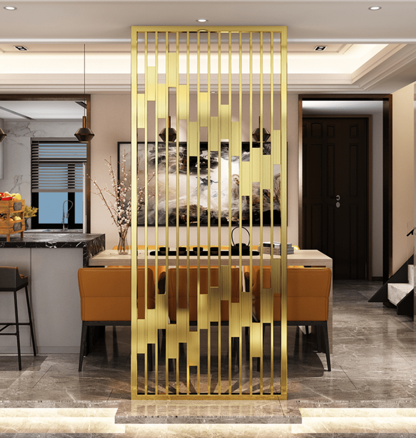 Wholesale Modern Style PVD Golden Design Decoration Partition Stainless