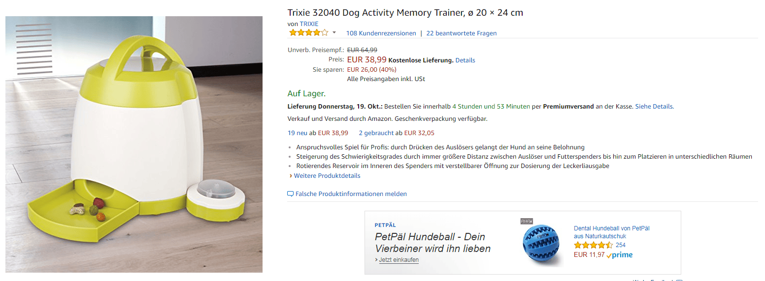 Dog Activity Memory Trainer von Trixie Jetzt im Angebot!