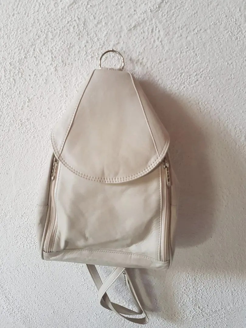 Lamm NappaLeder Rucksack creme Lamm Nappa Leder meinstyle