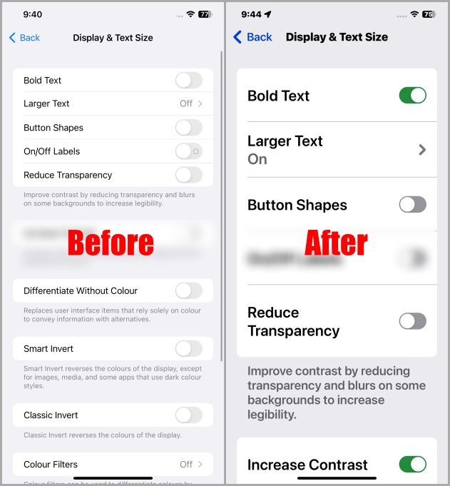 iPhone ရှိ စာသား/ဖောင့်အရွယ်အစားကို အလွယ်ဆုံးပြောင်းနည်း Mekano Tech