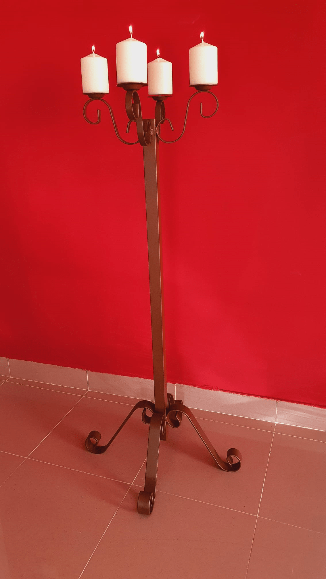 CANDELABRO DE PIE PARA VELAS MEKITRON ONLINE