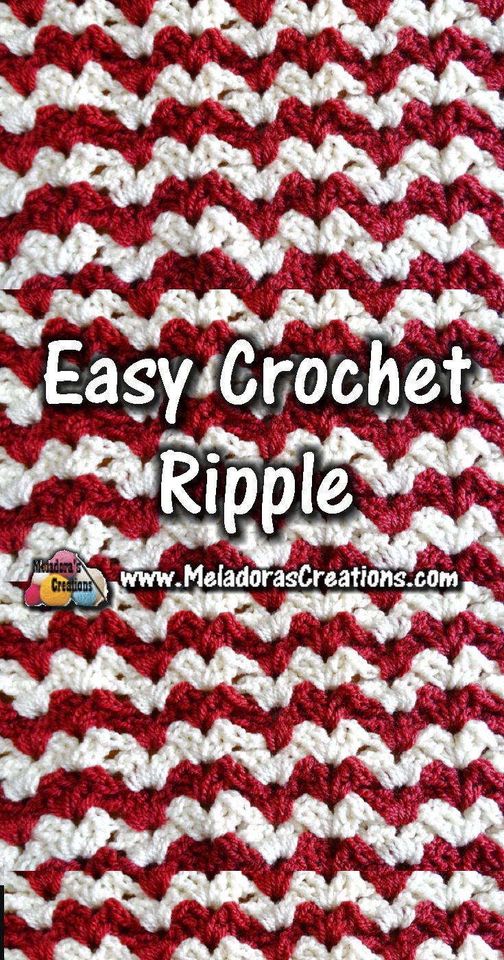 Easy Crochet Ripple Crochet Stitch Pattern & Tutorial Meladora's
