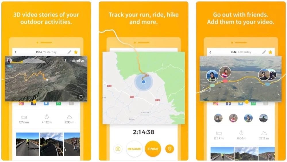 Relive, l'app che crea video degli spostamenti all'aperto • Melamorsicata