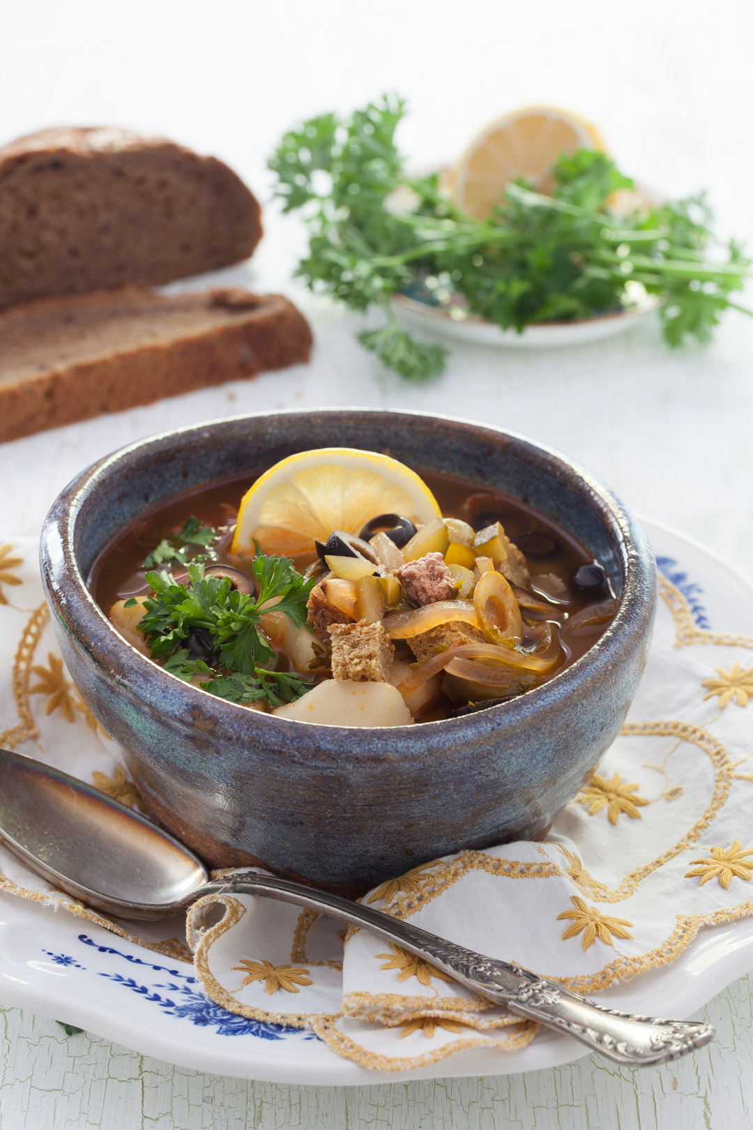 Russian Monday Solyanka Rustic Potato Soup with 