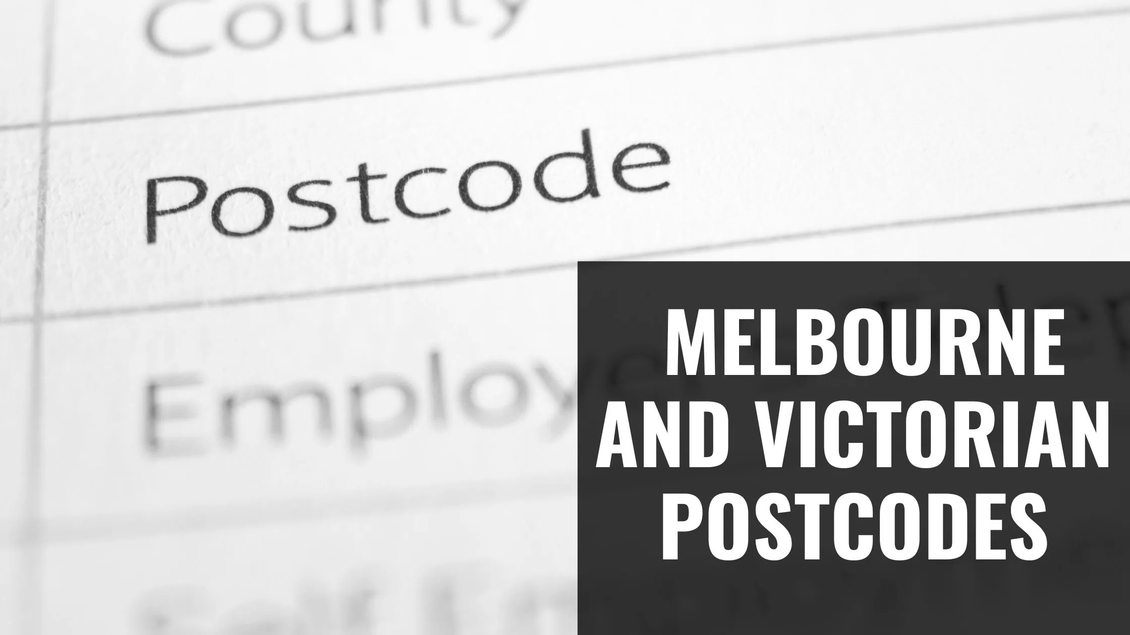Melbourne Postcodes Victoria Postcodes Melbourne Buddy