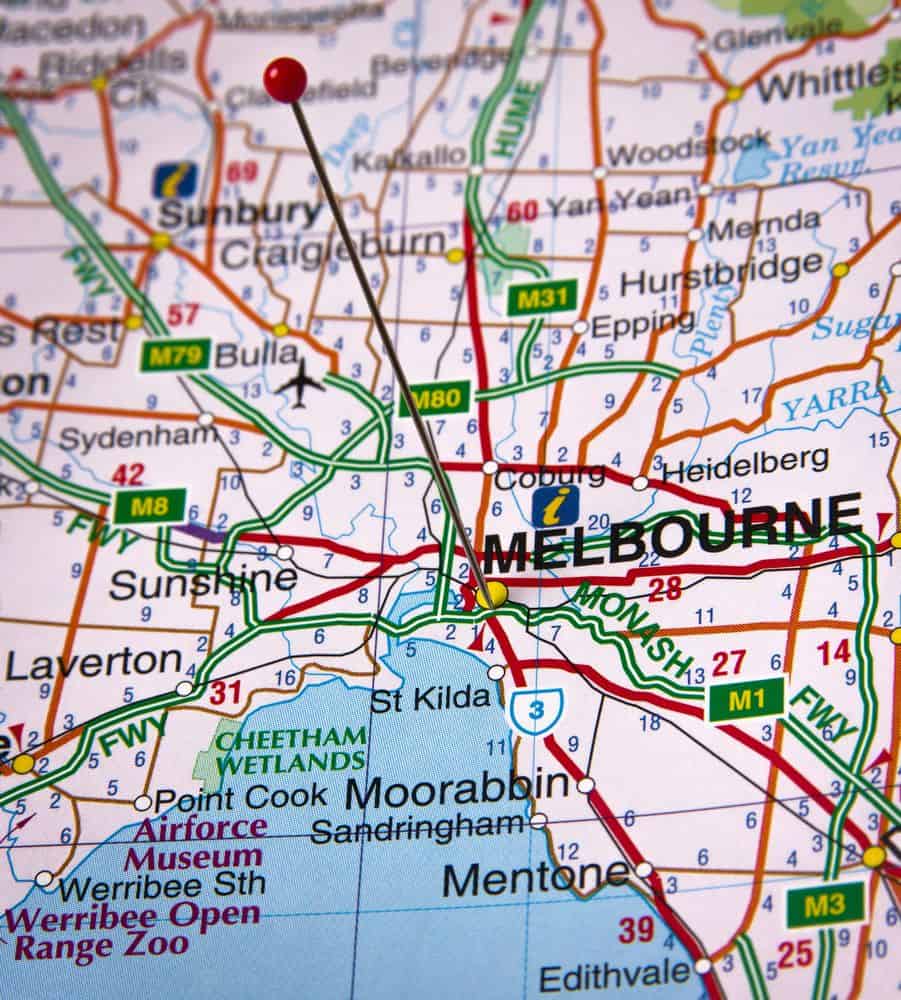 Mebourne Maps Tourist & Train, CBD, Suburbs & Surrounding Areas