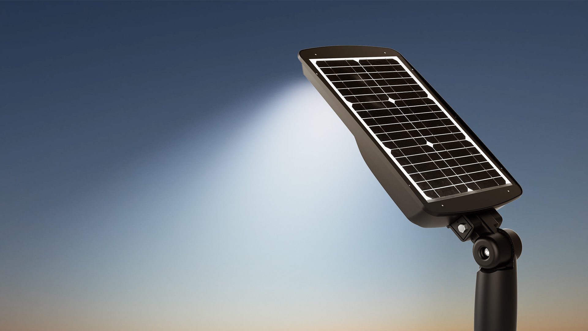 Mirage Series 30w Solar area light MElec LED Lighting