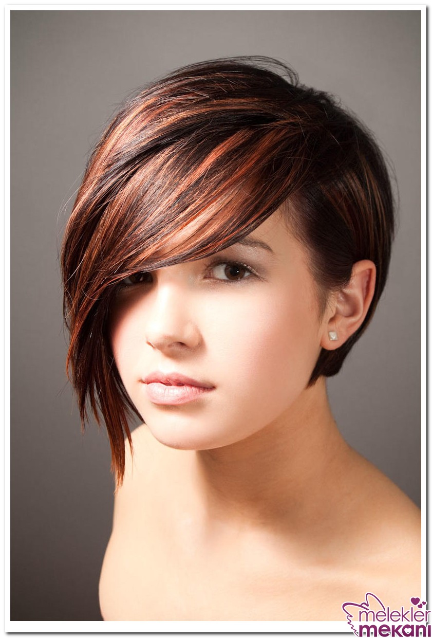 Rahat kullanışlı ve havalı kısa modern saç kesimleri Melek Kadınlar