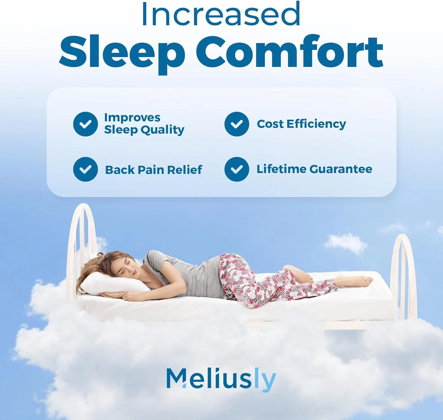 Meliusly® Sagging Mattress Support Pad Patent Pending Mattress
