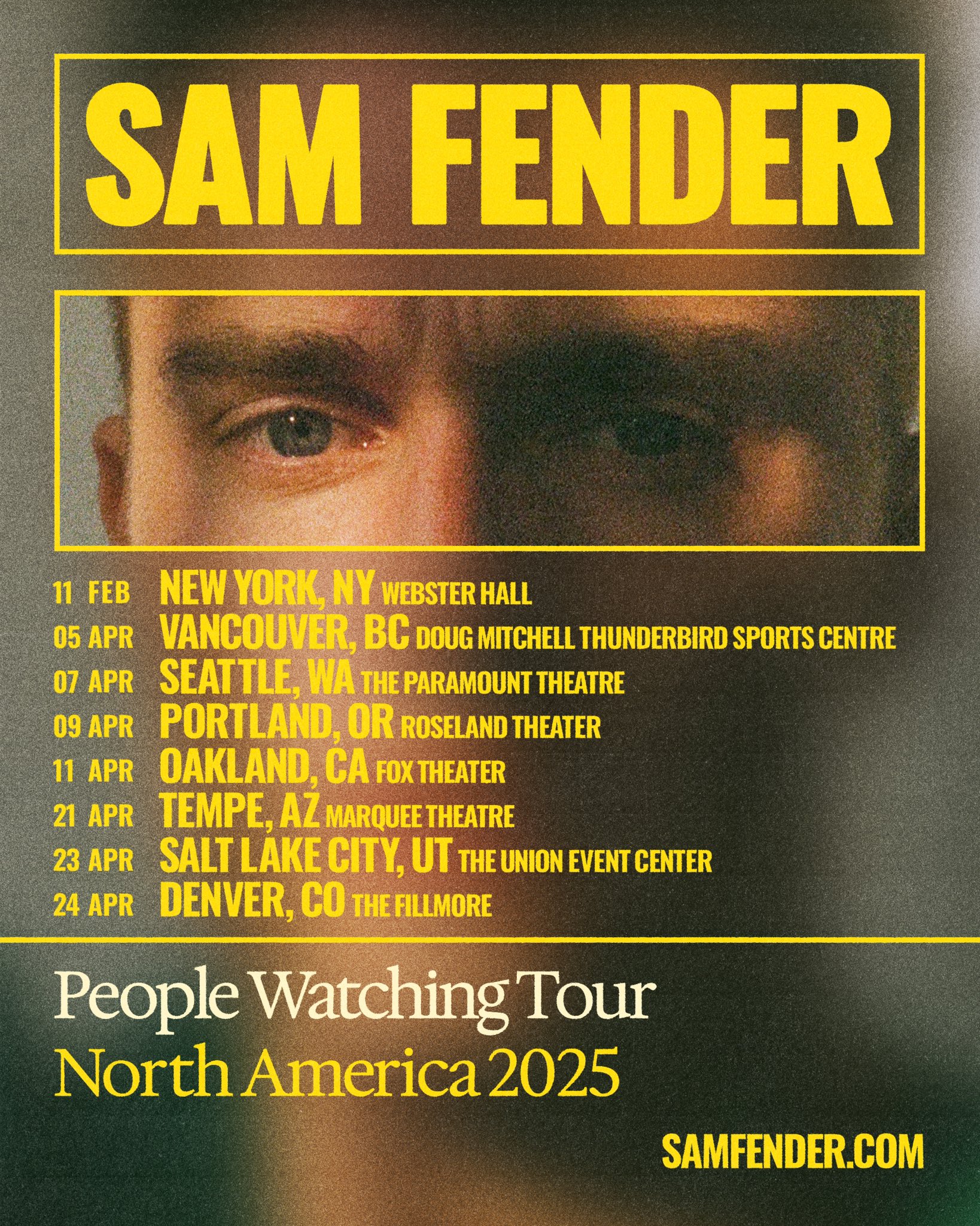 Sam Fender brings new album live to North America in 2025
