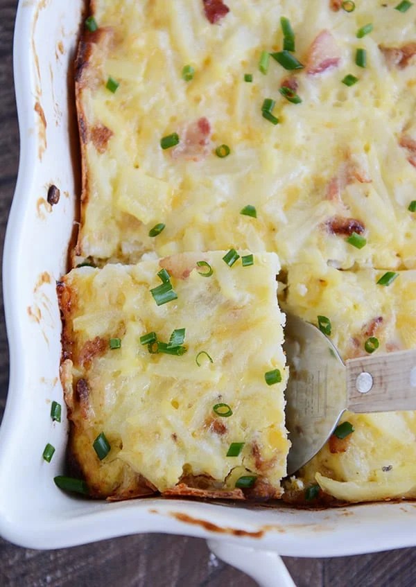 Cheesy Hash Brown Egg Breakfast Casserole Recipe Mel's Kitchen Cafe