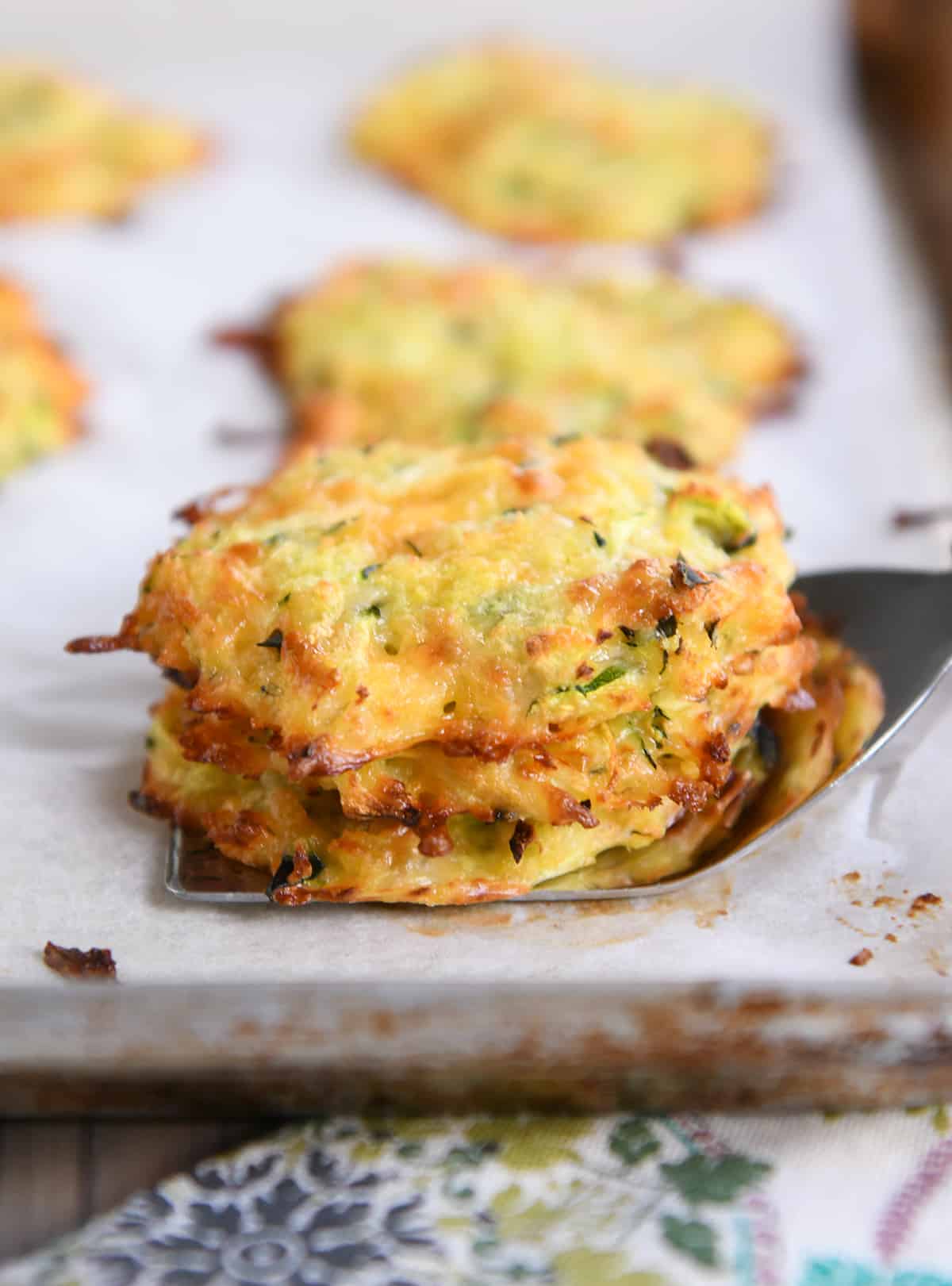 Healthy Baked Cheesy Zucchini Bites {i.e. Fritters}