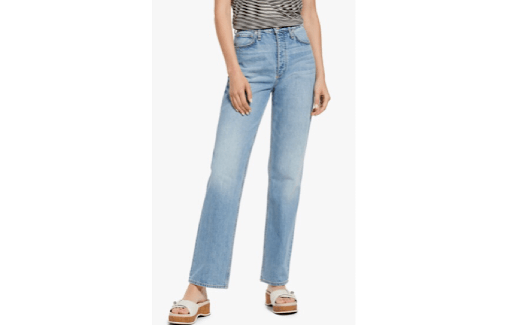 Rag & Bone High Waist Straight Leg Jeans on Sale MEMORANDUM NYC