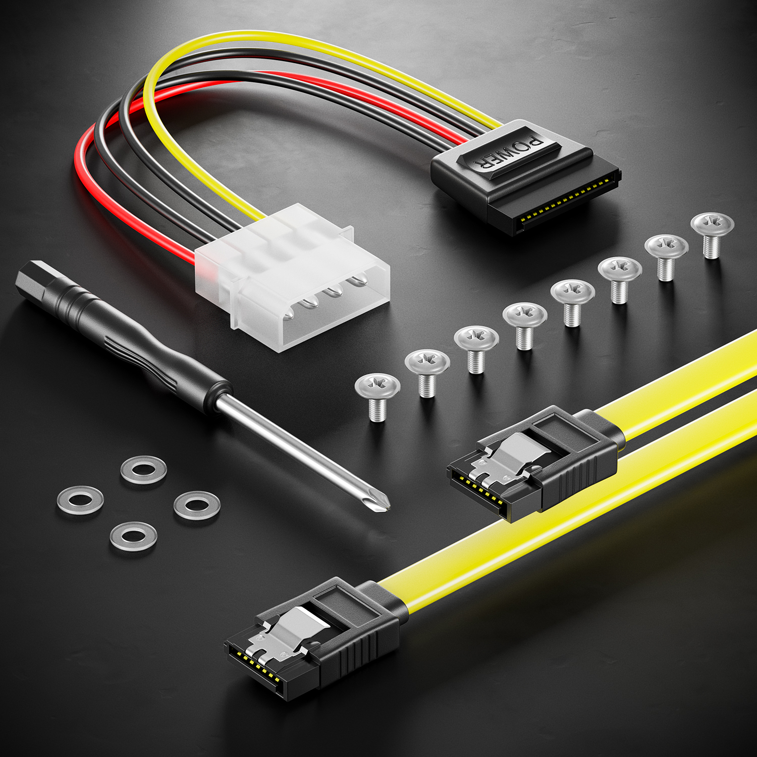 HDD / SSD Einbaurahmen 3,5" für 2,5" Festplatten PC Computer Halterung
